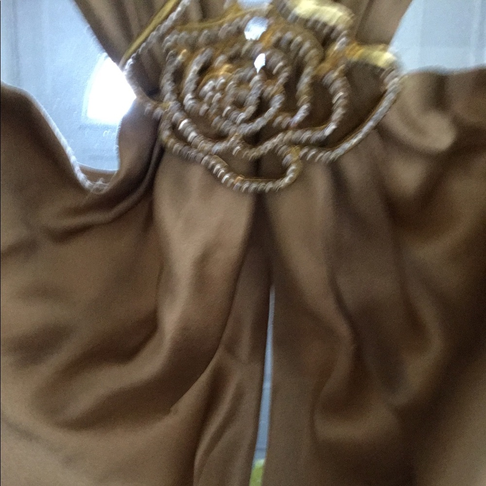 Fully Lined Silk Gown With Split Front - image 5